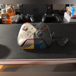 RARE Cyberpunk 2077 Xbox One Controller with Charging Stand - TESTED WORKS GREAT